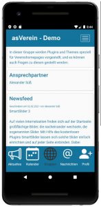 Gruppenfunktion in der Vereins-App